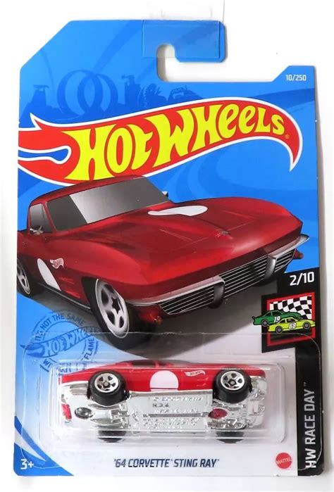 駿河屋 1 64 64 CORVETTE STING RAY レッドホワイト Hot Wheels HW RACE DAY