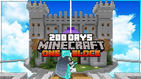 MÌnh Sinh TỒn 200 NgÀy Trong Minecraft One Block Youtube