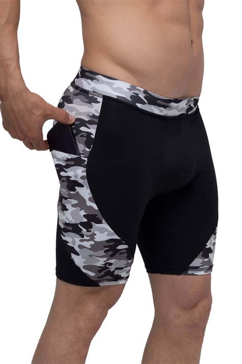 Mens Compression Shorts Reverse Gray Camo Shorts Matador Meggings