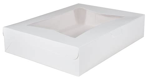 Southern Champion Tray 23133 Paperboard White Lock Corner Window Bakery