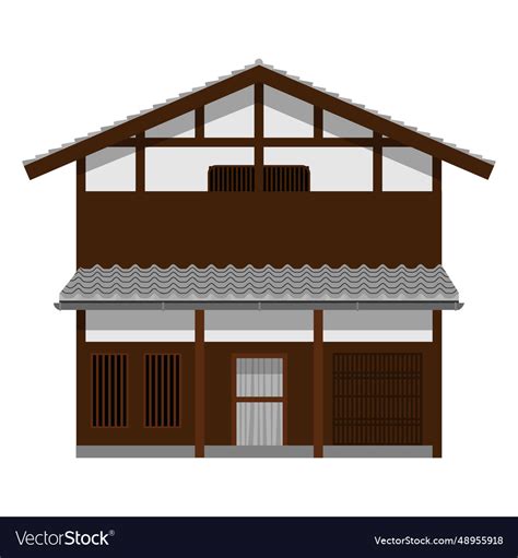 Japanese style house Royalty Free Vector Image