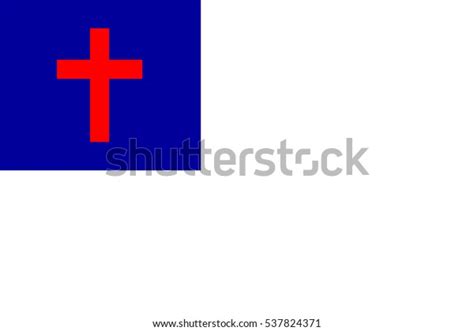 International Christian Flag Vector Stock Vector (Royalty Free) 537824371