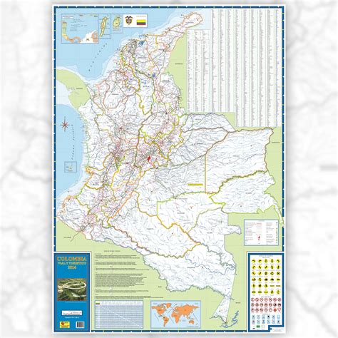 Mapa De Colombia Turístico Y Vial