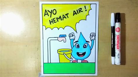 Mewarnai Gambar Tema Hemat Energi Himpunan Poster Hemat Energi Air