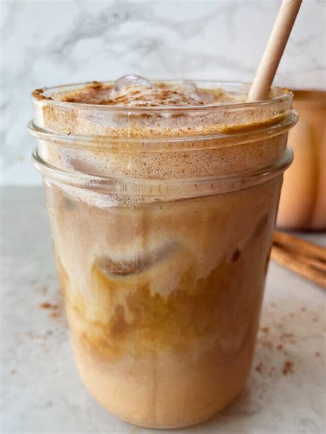 Iced Pumpkin Spice Latte Recipe Dunkin Copycat The Hint Of Rosemary