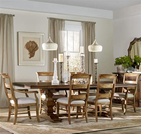 Hooker Furniture Archivist Piece Dining Set With Ladderback Chairs