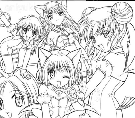 Tokyo Mew Mew Cartoon Characters Coloring Book To Print And Online