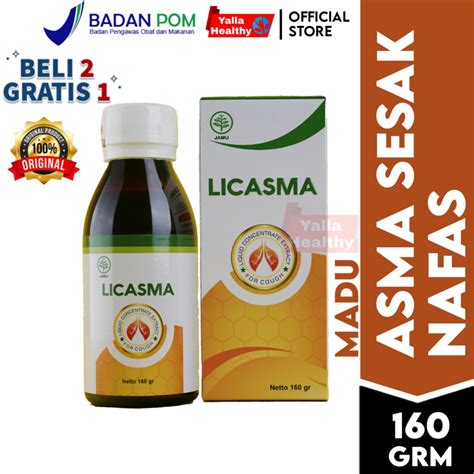 Jual Obat Asma Sesak Nafas Herbal Madu Licasma Original Obat Batuk