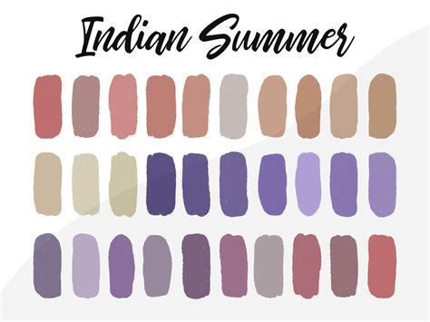 Indian Summer Procreate Color Palette Graphic By Foralfy Creative Fabrica