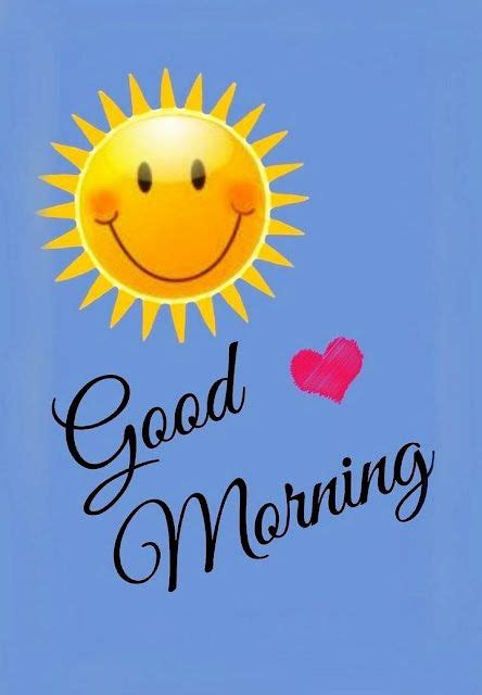 The Words Good Morning Are Written In Front Of A Smiling Sun