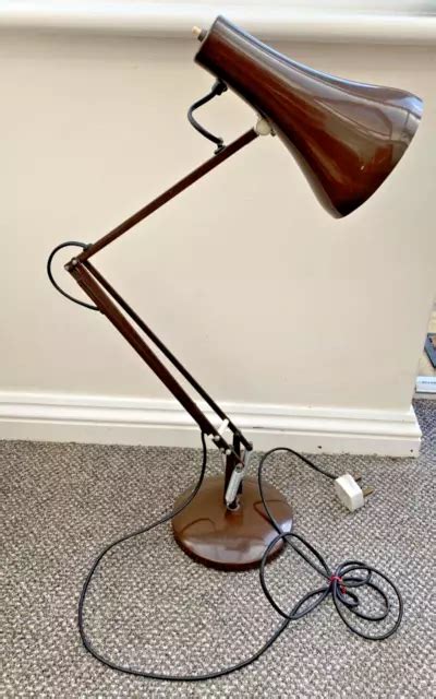 Vintage Dark Brown Anglepoise Desk Lamp Herbert Terry Style With Heavy