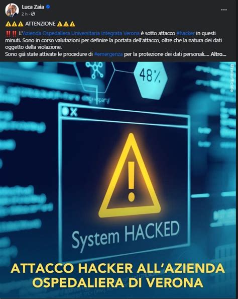 Verona Attacco Hacker All Azienda Ospedaliera Di Verona Sistemi In Tilt