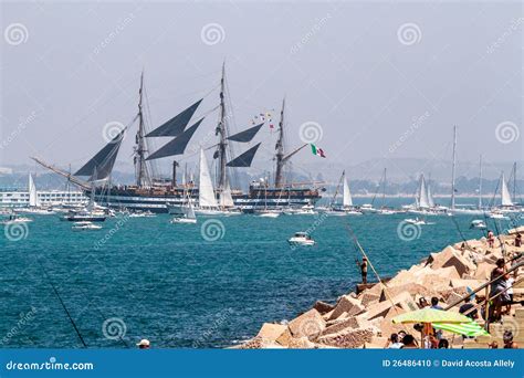 Ship Amerigo Vespucci editorial image. Image of travel - 26486410