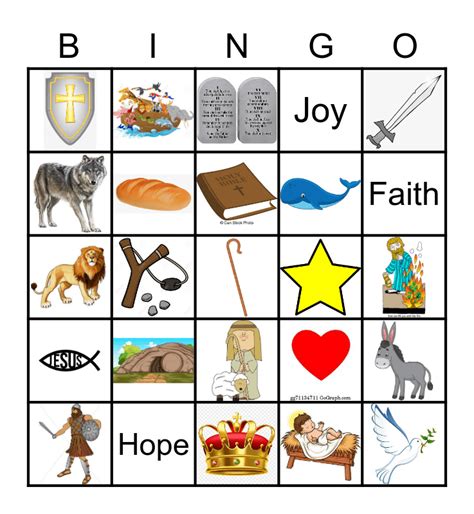 Printable Bible Bingo Cards