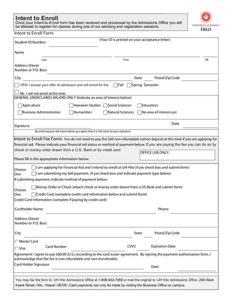 Fill Free Fillable Forms University Of Hawaii At Hilo