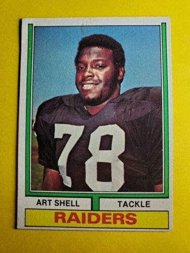 VINTAGE HOF ART SHELL 272 OAKLAND RAIDERS MARYLAND 1974 TOPPS NFL