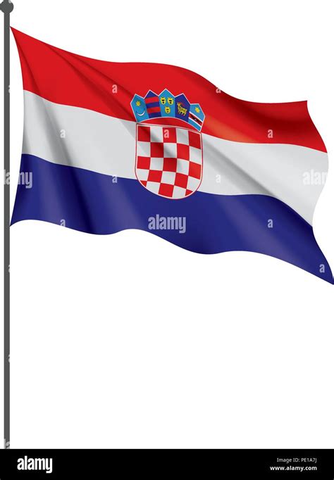 Croatia Flag Vector Illustration On A White Background Stock Vector