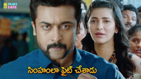 సింహంలా ఫైట్ చేశాడు Suriya Powerful Introduction Scene Singam 3