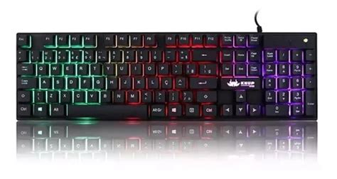 Teclado Semi Mecanico Gamer Usb Pc Computador Abnt Luminoso