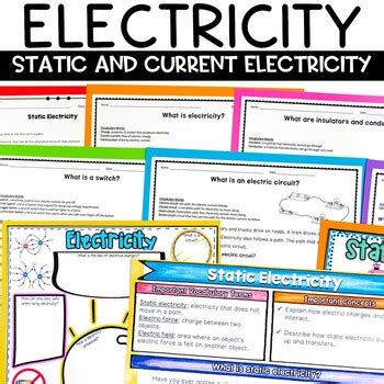 Static And Current Electricity Reading Activity By Teaching Muse