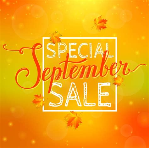 September Sale Vector Banner Stock Vector Illustration Of Maple