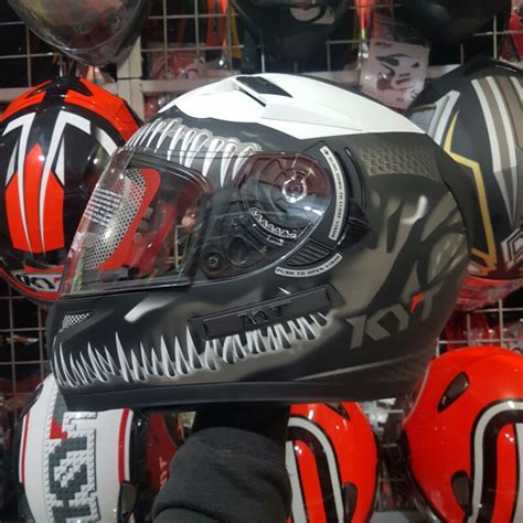 Jual KYT K2 RIDER VENOM MATT BLACK DOUBLE VISOR MURAH Shopee Indonesia