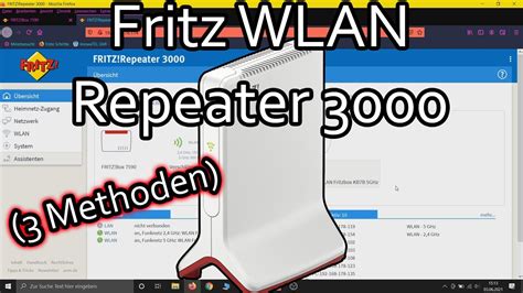 Fritz Wlan Repeater Einrichten Und Verbinden Wlan Br Cke Lan