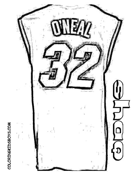 Basketball Jersey Coloring Page