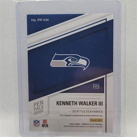 Panini Donruss Elite Football Kenneth Walker Iii Pen Pals Auto Rc