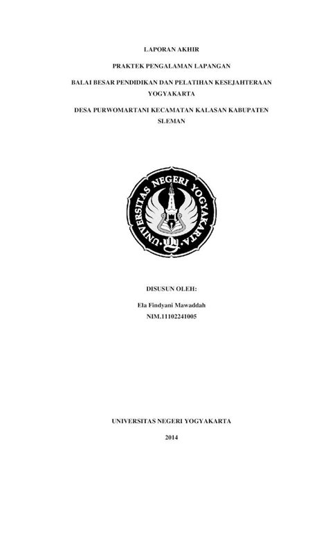 Pdf Laporan Akhir Praktek Pengalaman Lapangan Eprints Uny Ac Id