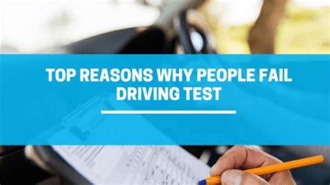 Top Reasons Why People Fail Driving Test