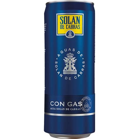 Agua Mineral Natural Con Gas Lata 33 Cl SOLAN DE CABRAS