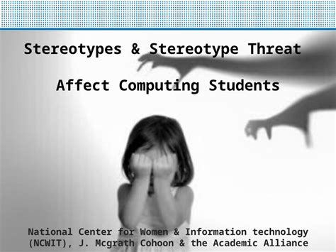 Ppt Stereotypes And Stereotype Threat Affect Computing Students