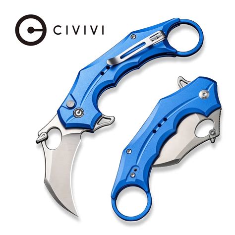 Nóż składany karambit Civivi Incisor II Bright Blue Aluminium Satin