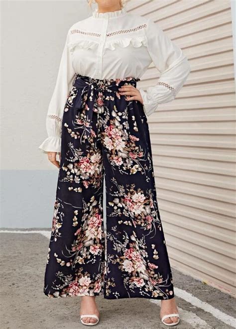 Women S Floral Print Wide Leg Pants Size M Property Room