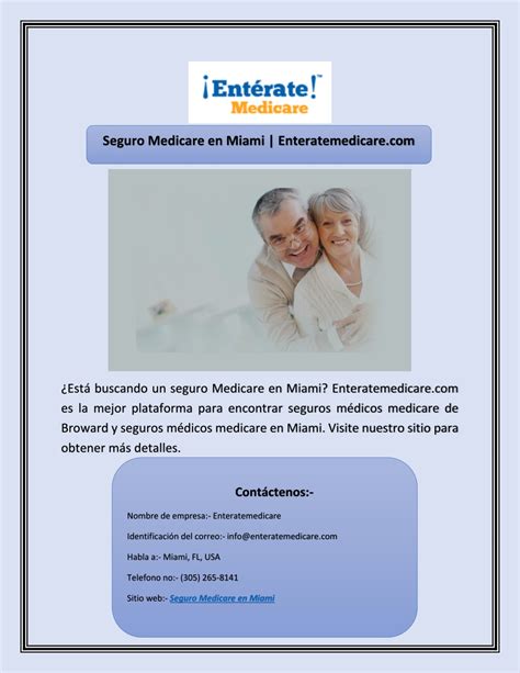 Ppt Seguro Medicare En Miami Enteratemedicare Powerpoint