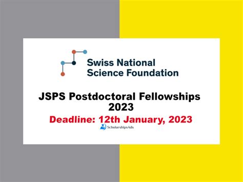 Jsps Postdoctoral Fellowships 2023