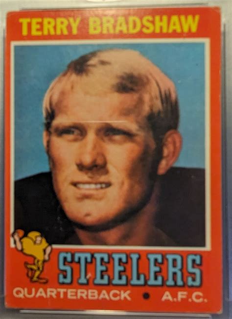 Authentic Topps Terry Bradshaw Pittsburgh Steelers Rc Rookie