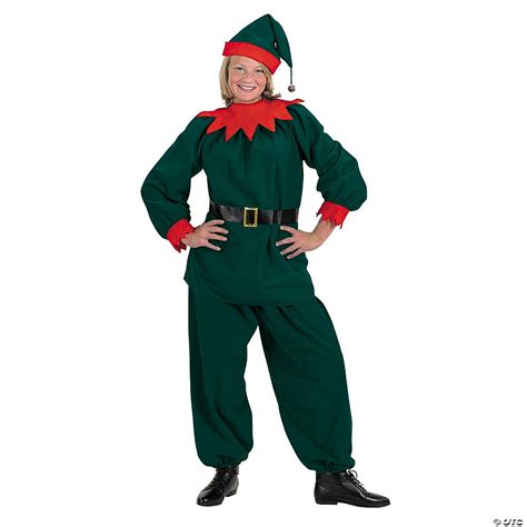 Adult Santa S Helper Elf Suit Costume Oriental Trading