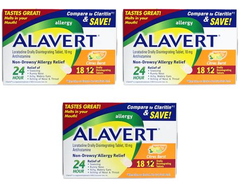 ALAVERT Allergy Relief Orally Disintegrating Non Drowsy Antihistamine