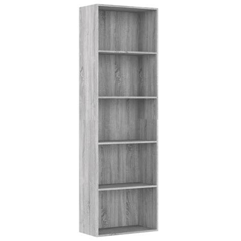 Vidaxl Book Cabinet White And Sonoma Oak X X Engineered