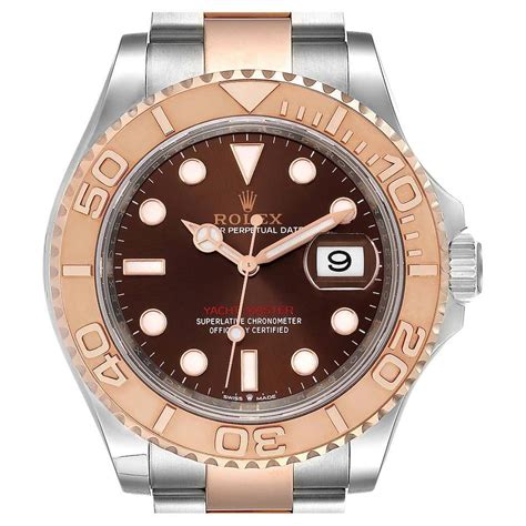 Rolex Yachtmaster II Rolesor EveRose Gold Steel Mens Watch 116681 For