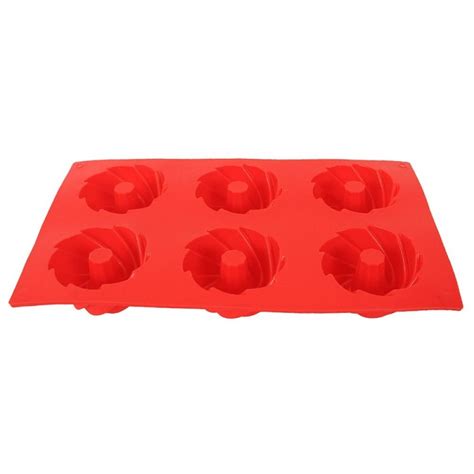 Forma Silicone 6 Cavidades Espiral 28 Cm X 17 Cm Tamanho U Cor CINZA