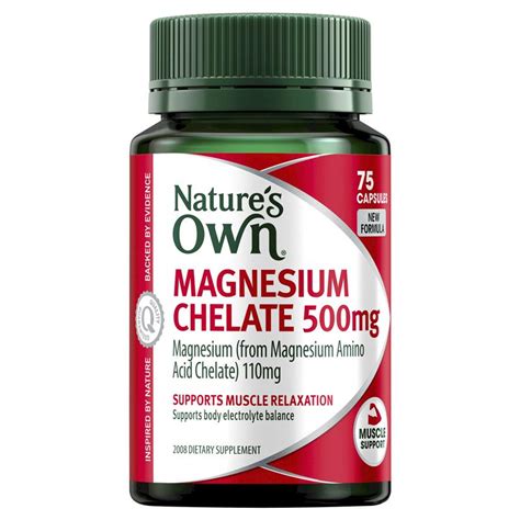 Buy Nature S Own Magnesium Chelate Mg Capsules New Online At