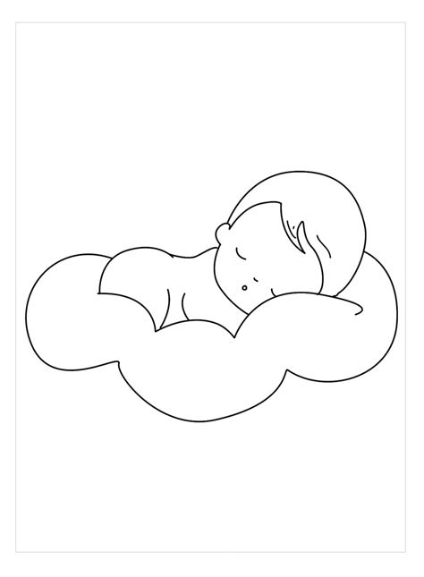 Bebe Durmiendo Para Colorear Imprimir E Dibujar Coloringonlycom