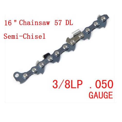 Tosino 1pc 16 Chainsaw Chain 57 Drive Links 38lp Pitch 050 Gauge