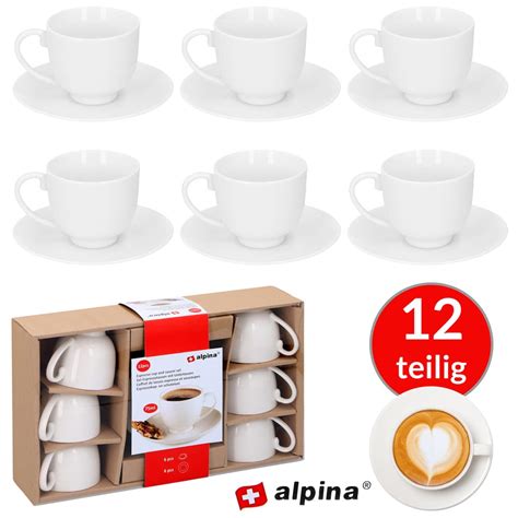 Espressotassen 6er Set Weiß Deubaxxl