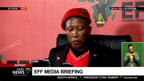 Eff Briefing I Leader Julius Malema Addresses The Media On A Range Of