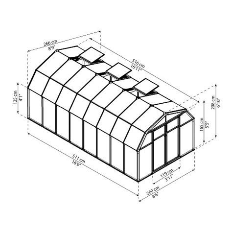 Serre De Jardin Pvc Alu Canopia Hobby M Vert Materiauxnet