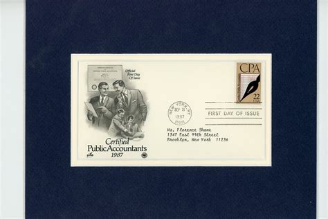 Cpa Certified Public Accountant And The First Day Cover Of Their Own